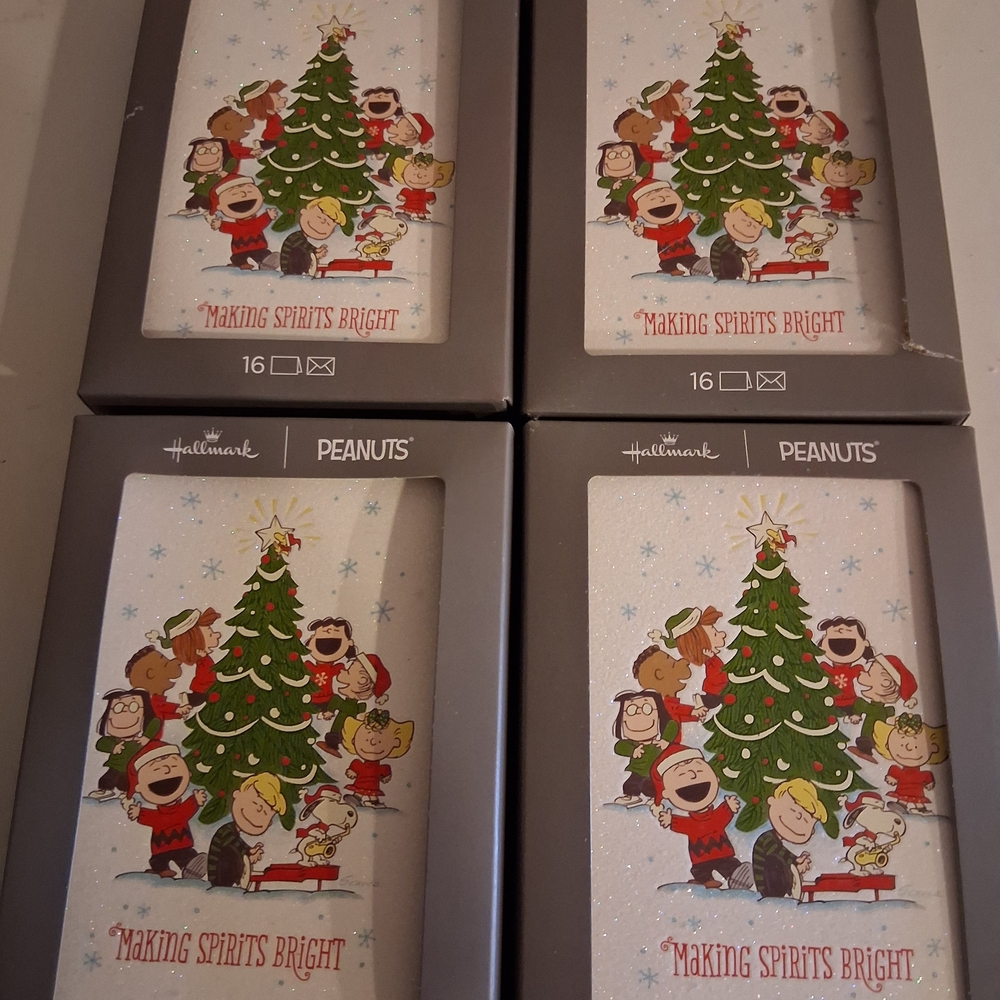 Hallmark Peanuts Holiday Cards with Red and Green Accents